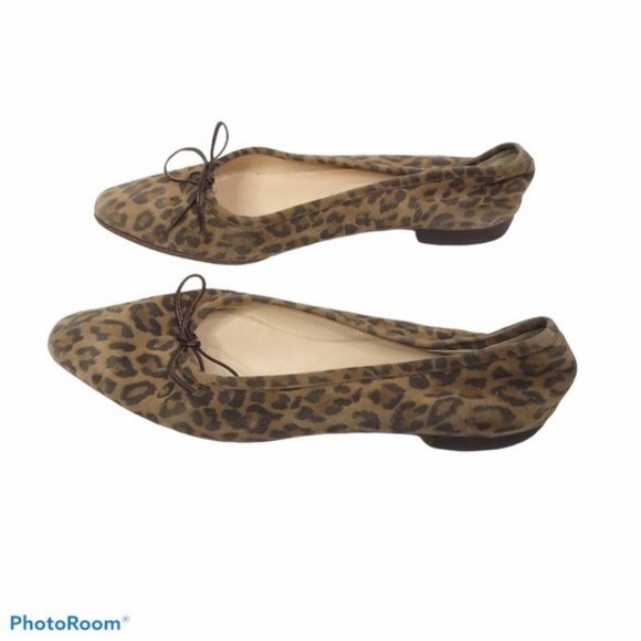 Manolo Blahnik leopard print ballet flats - Picture 2 of 8